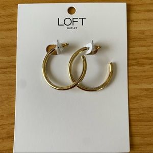 NWT Loft Outlet Gold Hoop Earrings